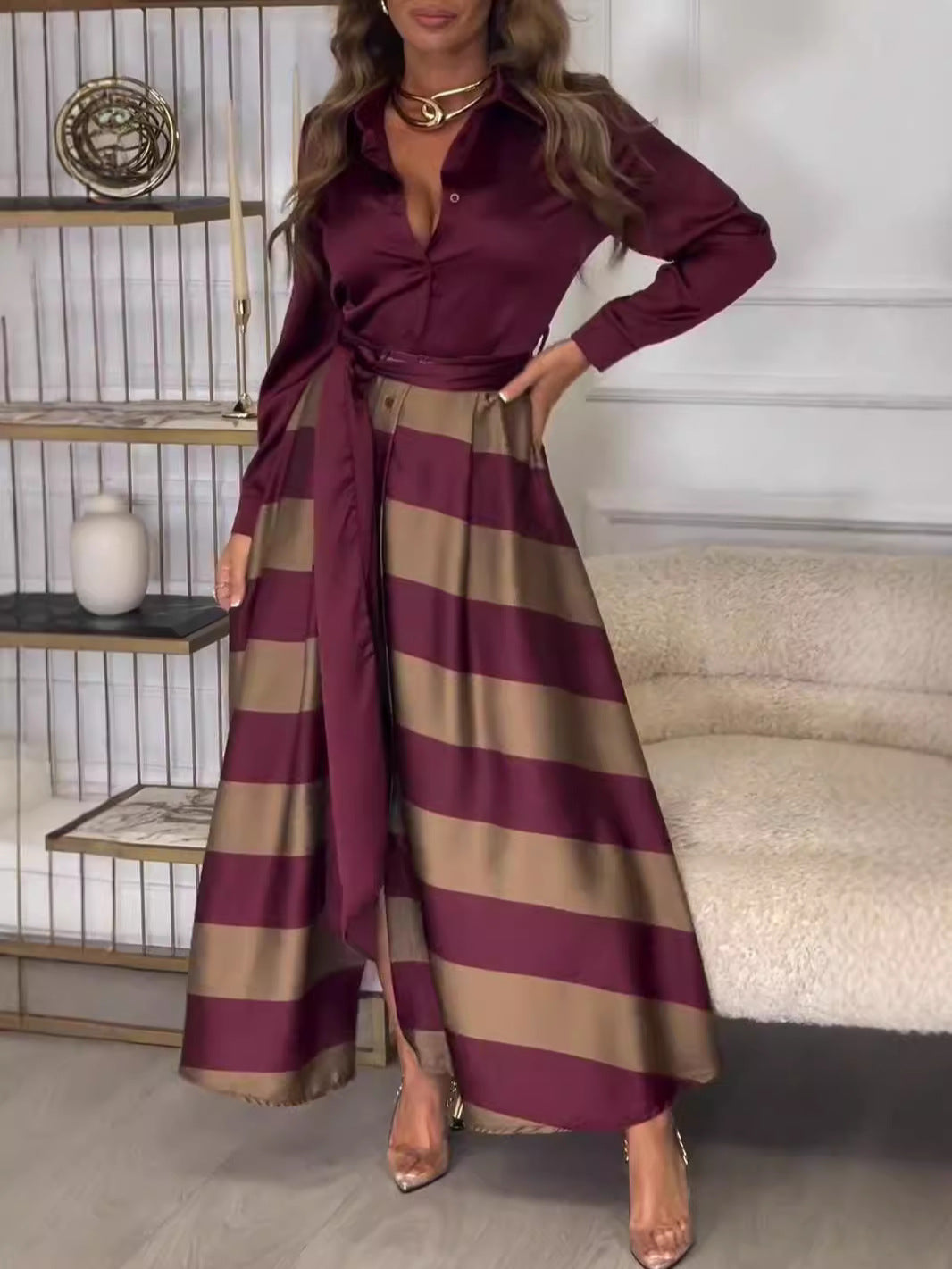 MAGDALENA | ELEGANCKA SUKIENKA Z WIĄZANIEM