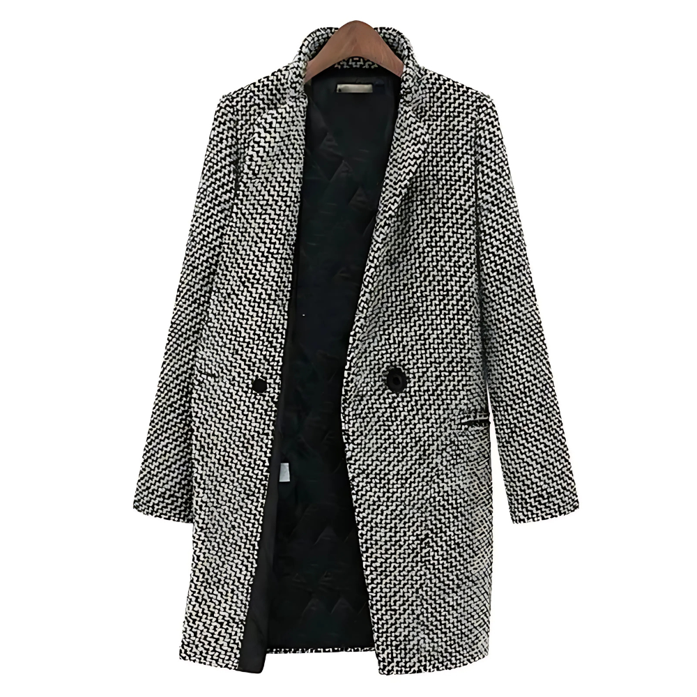 NINAURA | ELEGANCKI DŁUGI PŁASZCZ