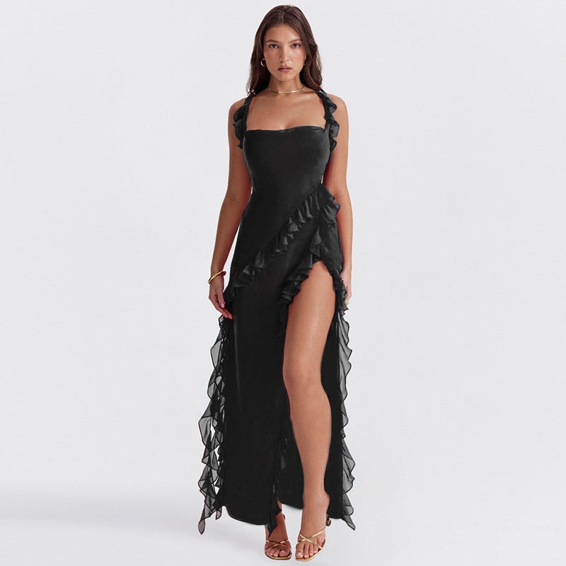 RHEA | ELEGANCKA SUKIENKA Z ROZCIĘCIEM Z BOKU