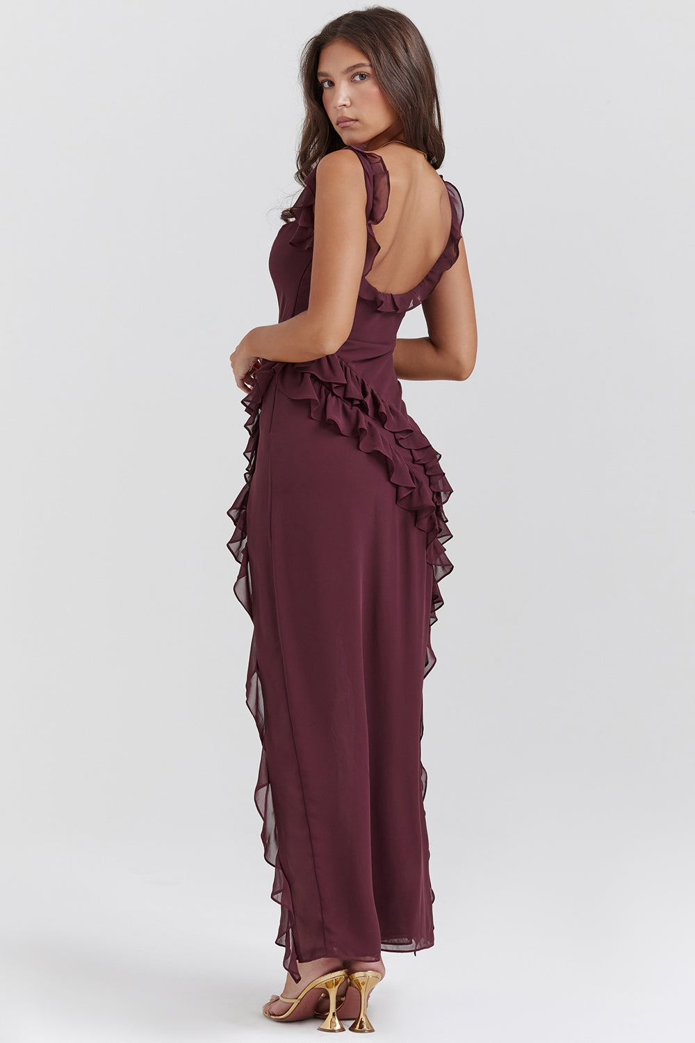RHEA | ELEGANCKA SUKIENKA Z ROZCIĘCIEM Z BOKU