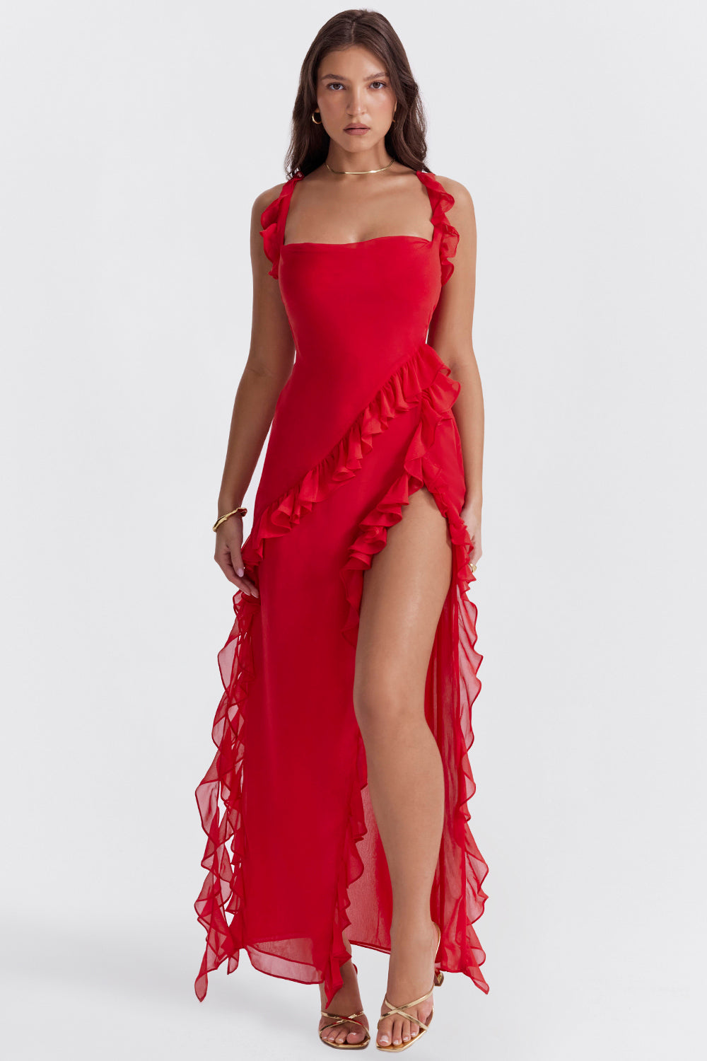 RHEA | ELEGANCKA SUKIENKA Z ROZCIĘCIEM Z BOKU